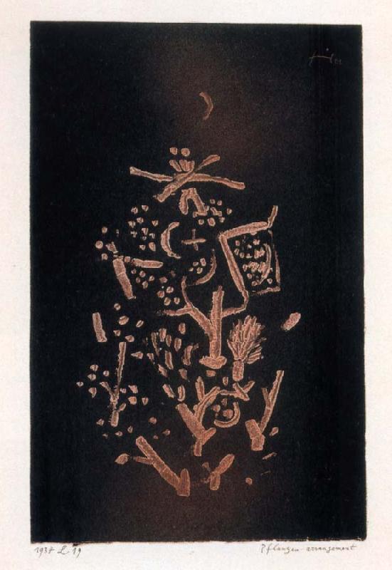 Paul Klee Arrangement of plants oil painting picture